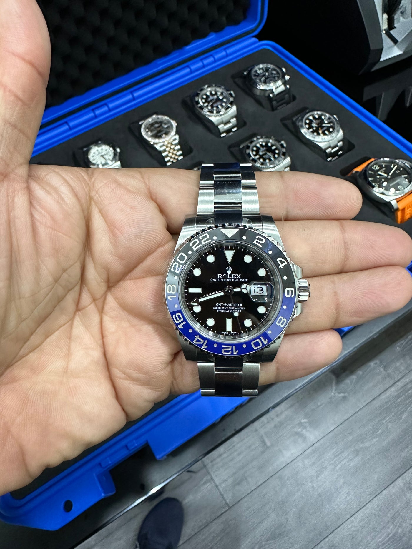 Rolex GMT Master II Black Blue Batman Bezel Steel Mens Watch 116710Bln Watch Boutique Miami