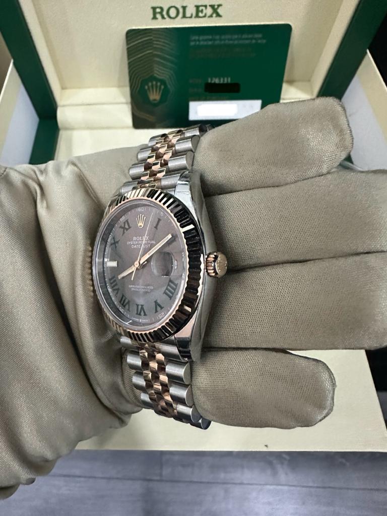 Rolex Datejust 41, Oyster, 41mm, Oystersteel and Everose Gold (Ref. 126331) Wimbledon Dial