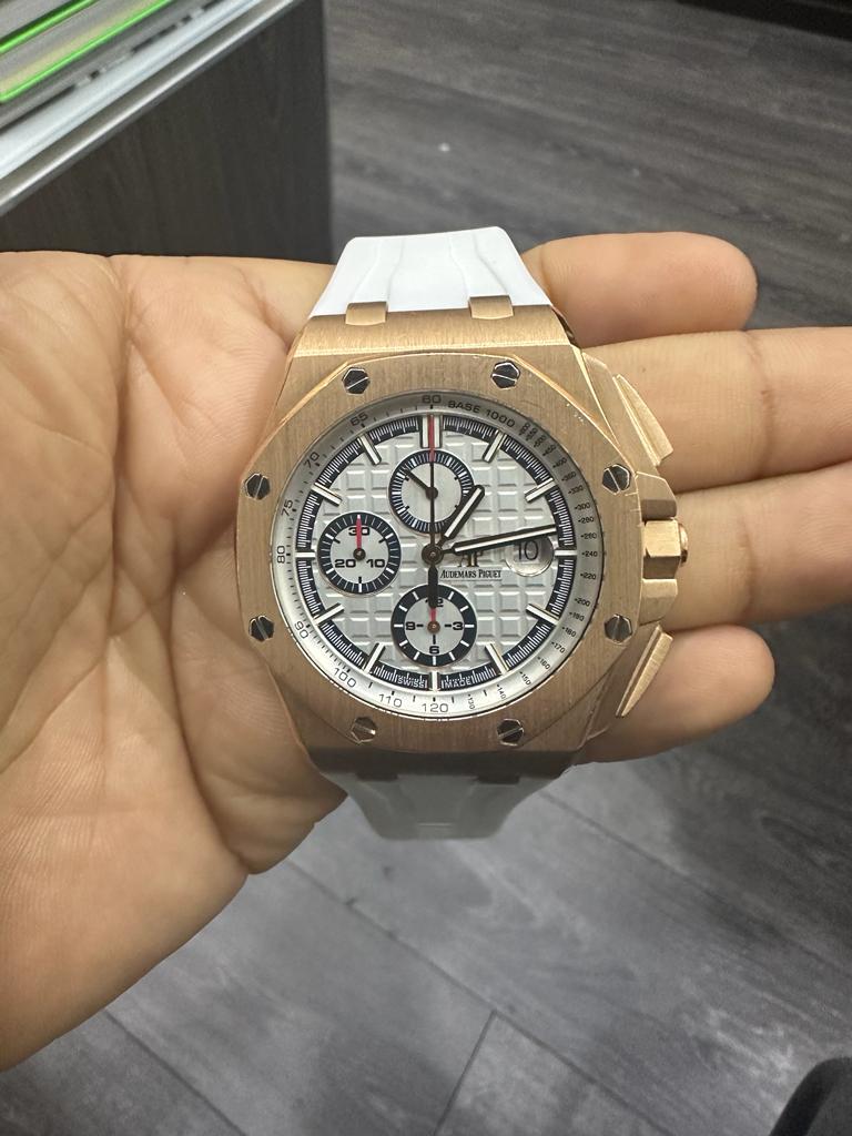 Audemars Piguet Royal Oak Offshore (Pre owned) 44mm Summer Edition White Dial - Rose Gold  26408OR.OO.A010CA.01