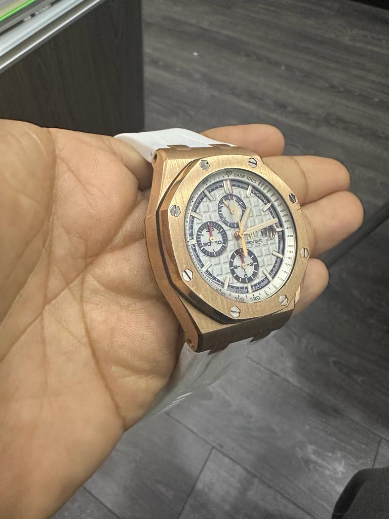 Audemars Piguet Royal Oak Offshore (Pre owned) 44mm Summer Edition White Dial - Rose Gold  26408OR.OO.A010CA.01