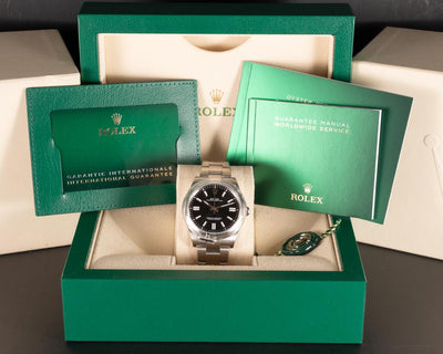 Rolex Oyster perpetual 41, Oystersteel, Black Dial, 124300