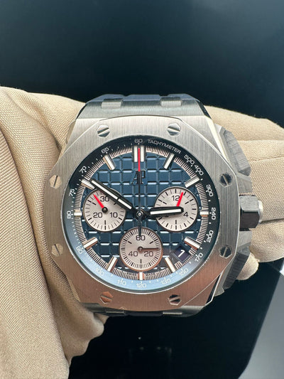 Audemars Piguet Royal Oak Offshore Selfwinding Chronograph, Blue Dial, Titanium, 26420TI.OO.A027CA.01