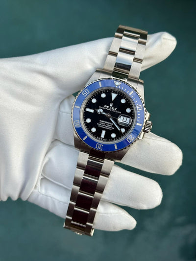 Rolex Submariner Date (Cookie Monster), Oyster, 41mm, White Gold, Black Dial, Cerachrom bezel insert in blue ceramic, 126619LB