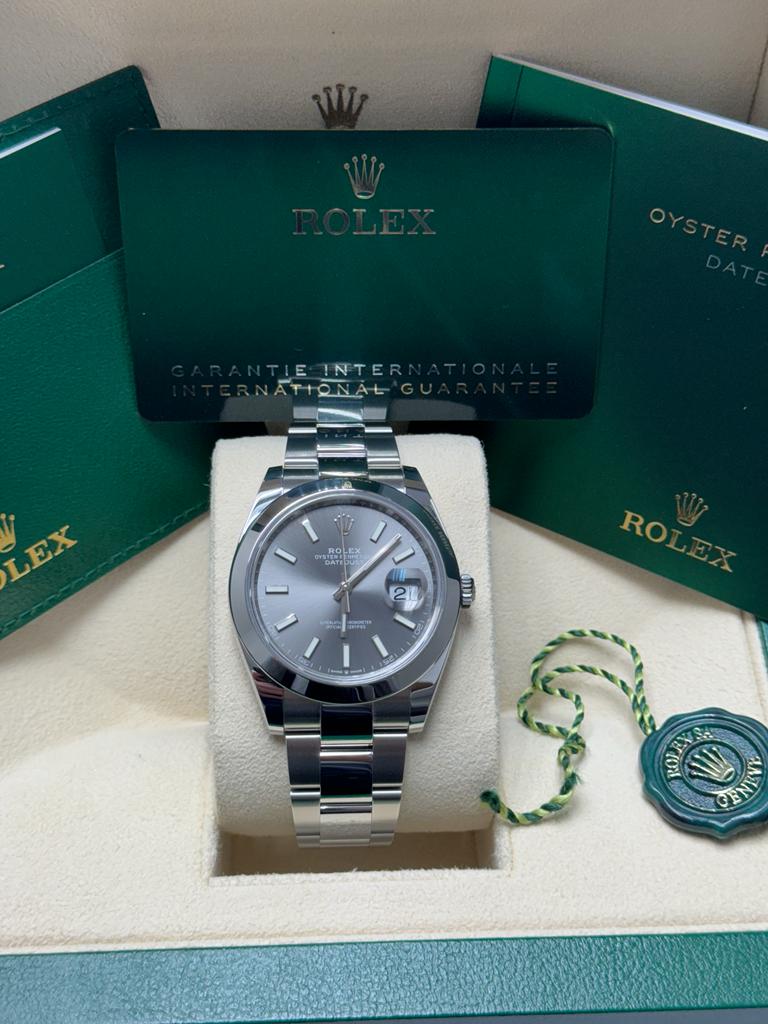 Rolex Datejust 41, Oyster, 41 mm, Oystersteel, Slate Rhodium Dial, Oyster Bracelet, 126300