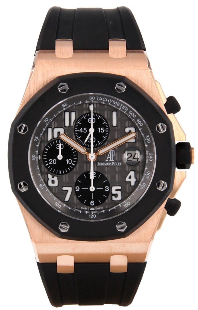 Audemars Piguet (Rubberclad) Royal Oak Offshore Chroograph, 42mm, Rose Gold, Rubber bezel, ref 25940OK