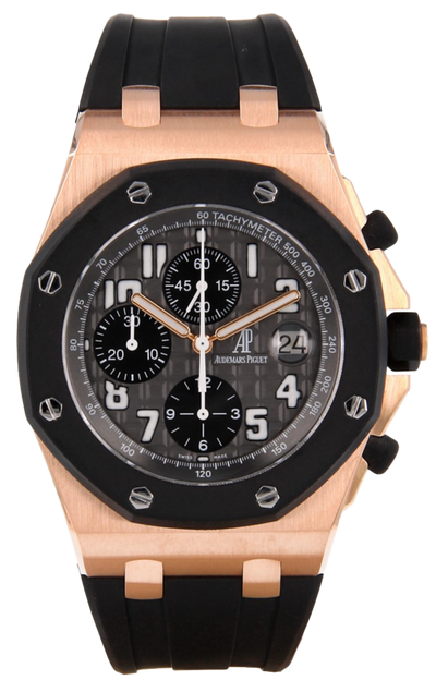 Audemars Piguet (Rubberclad) Royal Oak Offshore Chroograph, 42mm, Rose Gold, Rubber bezel, ref 25940OK