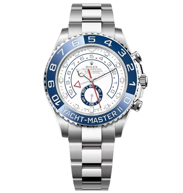 Rolex Steel Yacht-Master II 44 Watch - Matt White Dial - 116680