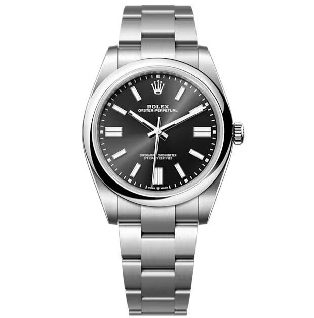 Rolex Oyster perpetual 41, Oystersteel, Black Dial, 124300