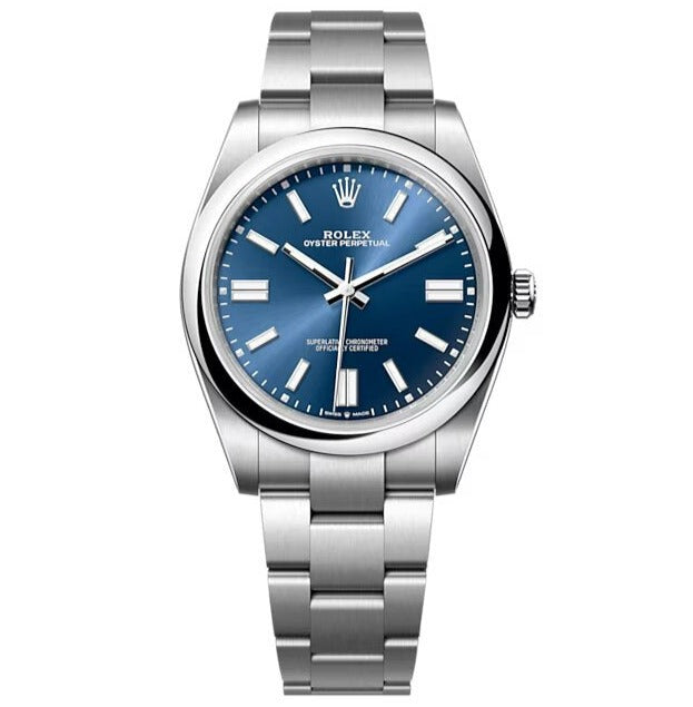 Rolex Oyster Perpetual 41, Oystersteel, Blue Dial, 124300