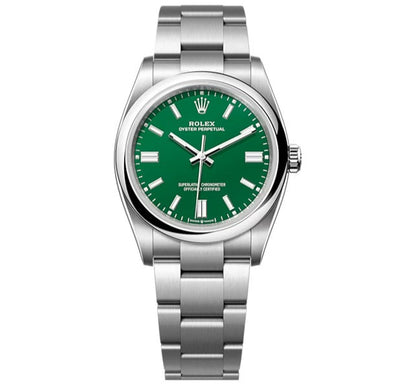 Rolex Perpetual 36, Oyster Bracelet, Green Dial, 36 mm, Oystersteel, 126000