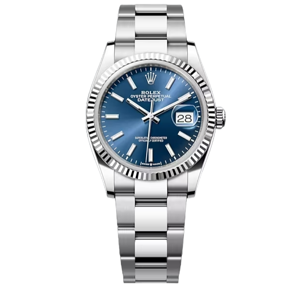 Rolex Datejust 36, Oyster Bracelet, 36mm, (NEW) oystersteel and white gold, referencie 126234