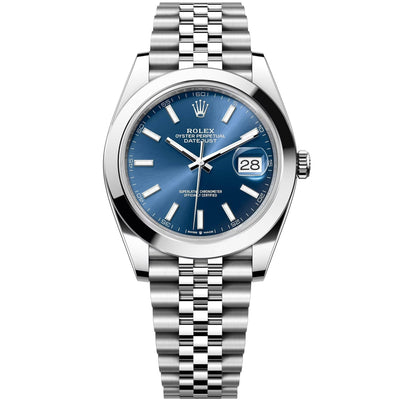 Rolex Datejust 41, Oyster, 41 mm, Oystersteel, Bright Blue Stick Dial, Jubilee Bracelet, 126300