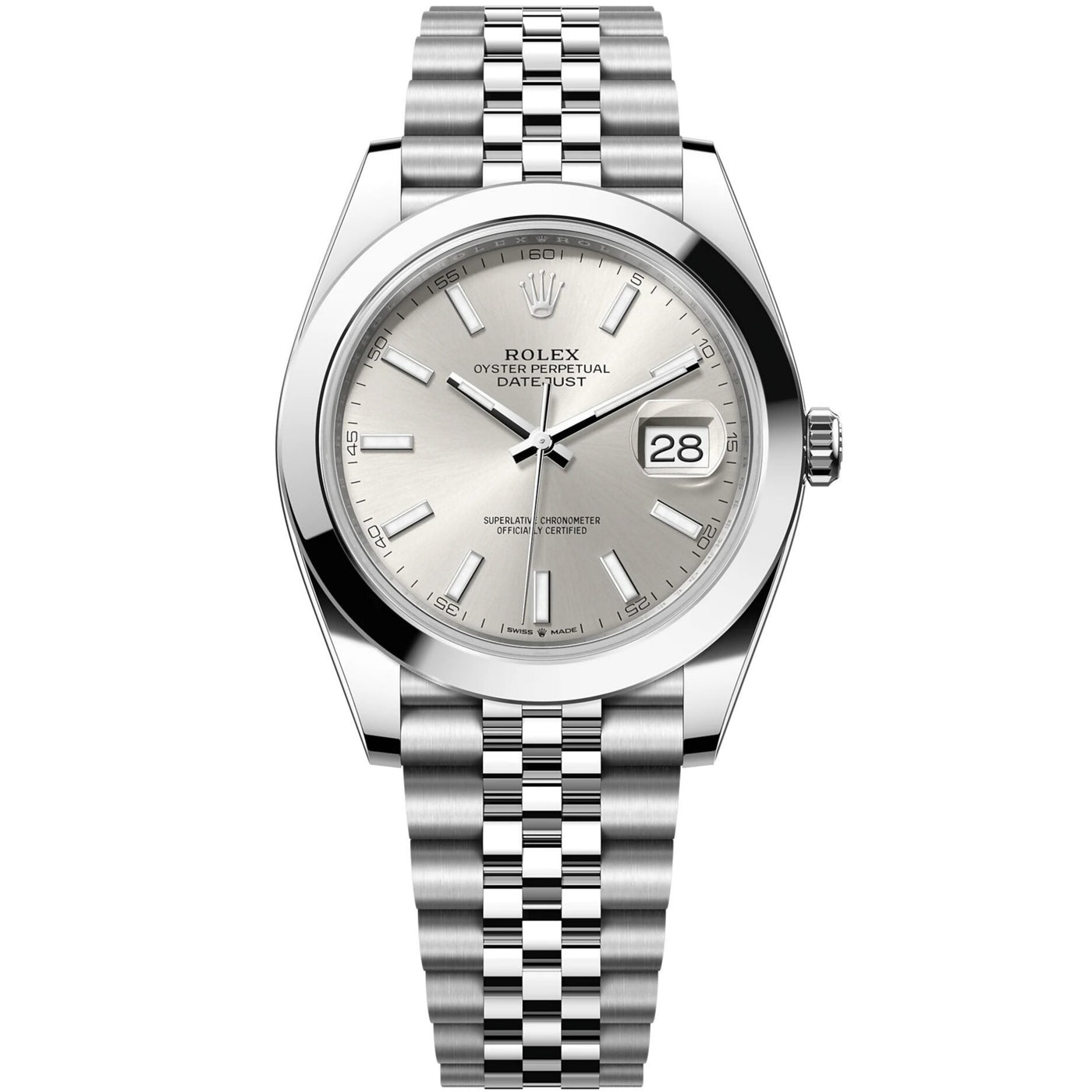 Rolex Datejust 41, Oyster, 41 mm, Oystersteel, Silver stick Dial, Jubilee Bracelet, 126300