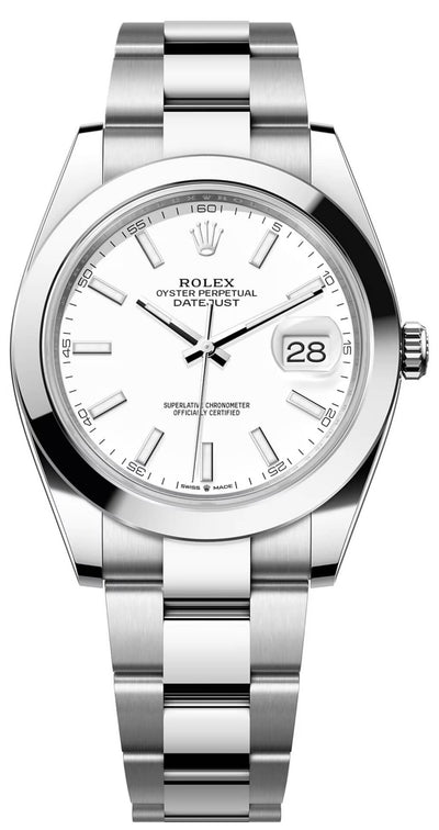 Rolex Datejust 41, Oyster, 41 mm, Oystersteel, White Dial, Oyster Bracelet, 126300