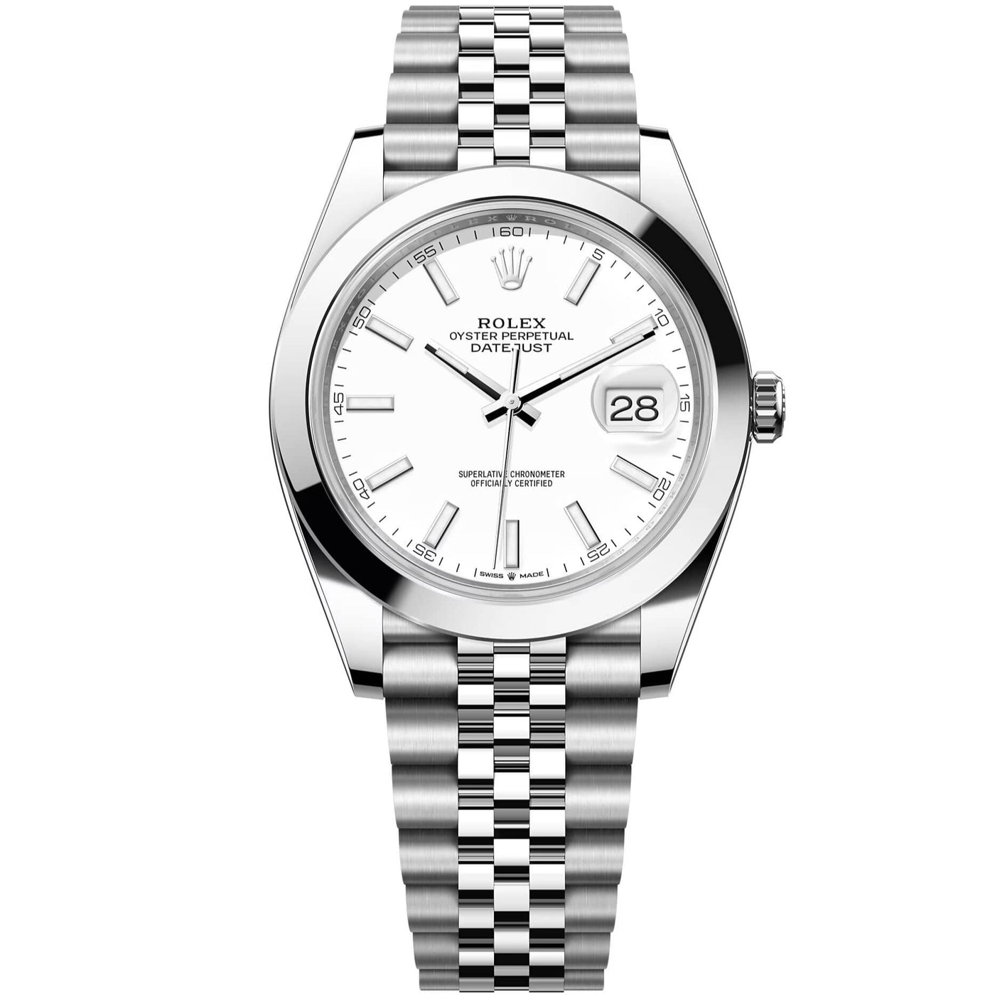 Rolex Datejust 41, Oyster, 41 mm, Oystersteel, White Stick Dial, Jubilee Bracelet, 126300