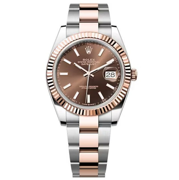 Rolex Datejust 41, oyster, 41mm, Oystersteel and everose gold, Chocolate dial, Oyster bracelet, ref 126331