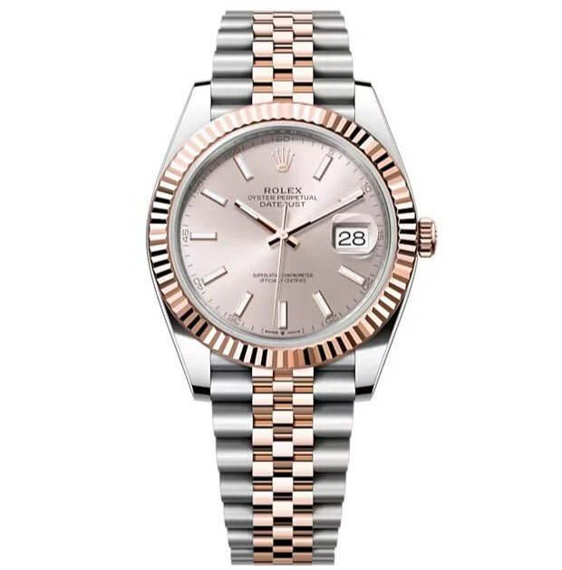 Rolex Datejust 41, oyster, 41 mm, Oystersteel and everose gold, Sundust dial, Oyster bracelet, ref 126331