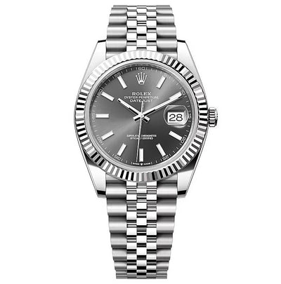 Rolex Datejust 41, Oyster, 41 mm, Oystersteel and White Gold, Slate Index dial, Jubilee bracelet, 126334