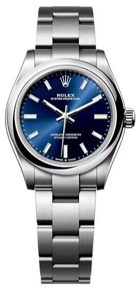 Rolex Oyster perpetual 31, Oyster, 31 mm, Oystersteel, Bright blue dial, Oyster bracelet, ref 277200