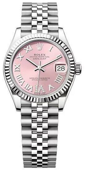 Rolex Datejust 31, Oyster, 31 mm, Oystersteel and White gold, Pink with diamonds Roman Dial, Jubilee Bracelet ref. 278274