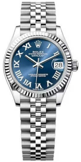 Rolex Datejust 31, oyster, 31 mm, Oystersteel and white gold, Bright blue dial, Jubilee bracelet, ref 278274