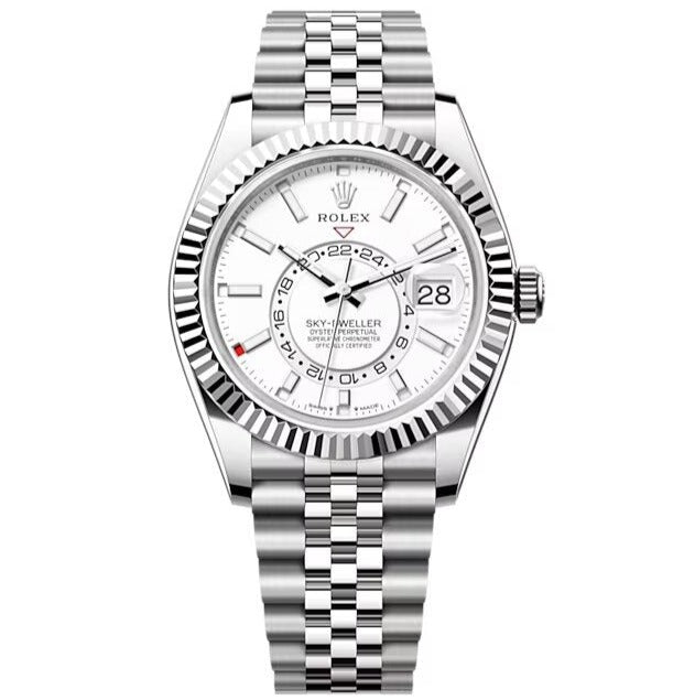 Rolex Sky-Dweller, Oyster, 42mm, White dial jubilee bracelet, oystersteel and white gold, 336934