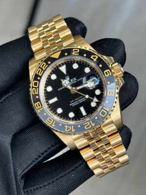 Rolex GMT II, Jubilee Bracelet, 40mm, Yellow Gold, Black Dial, ref. 126718GRNR Brand New - Image 2