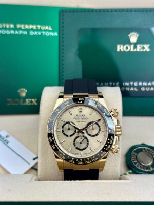 ROLEX DAYTONA COSMOGRAPH YELLOW GOLD, YELLOW GOLD DIAL, OYSTERFLEX, 126518LN