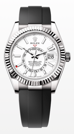 Rolex Sky-Dweller 336239 White Gold Oysterflex White Dial - Image 2