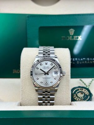 Rolex Datejust 31, Oyster, 31 mm, Oystersteel and White gold, Silver Diamond dial, Jubilee Bracelet ref. 278274