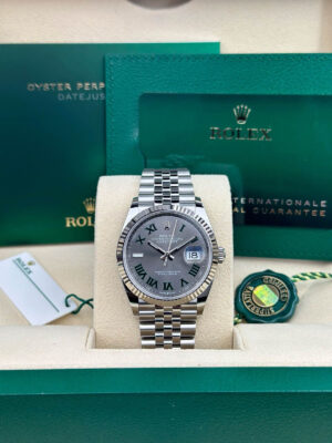 Rolex Datejust 36, Oyster, 36 mm, Oystersteel and white gold, Wimbledon Dial, Jubilee Bracelet, 126234 - Image 2