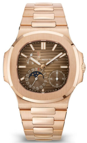 Patek Philippe Nautilus (Brand New),Self-Winding, 40 mm, Rose Gold, Sunburst brown Dial, Sapphire crystal case back, Rose Gold Bracelet, referencia 5712/1R