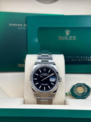 ROLEX DATEJUST 36, OYSTER BRACELET, 36MM, (NEW) OYSTERSTEEL AND WHITE GOLD, REFERENCE 126234 BLACK DIAL