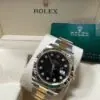 ROLEX DATEJUST 41, OYSTER BRACELET, TWO TONE (YELLOW GOLD), BLACK DIAMOND DIAL, 126333 - Image 2