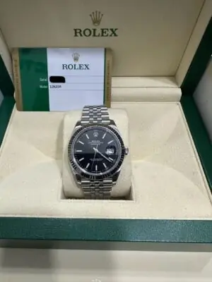 Rolex Datejust 41mm Black Stick Dial, Jubilee Band 126334 Pre-Owned (2019)