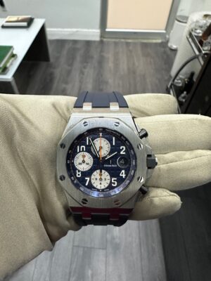 AUDEMARS PIGUET ROYAL OAK OFFSHORE CHRONOGRAPH (PRE OWNED) STAINLESS STEEL 42MM BLUE NAVY DIAL 26470ST