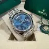 Rolex Day-Date 40, Oyster, 40mm, White Gold, Blue Roman dial, Fluted bezel, President Bracelet, ref 228239 - Image 3