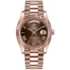 ROLEX DAY-DATE 40MM EVEROSE GOLD MENS WATCH NEW