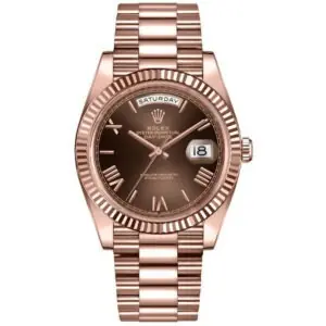 ROLEX DAY-DATE 40MM EVEROSE GOLD MENS WATCH NEW