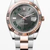 ROLEX DATEJUST 41, OYSTER, 41MM, OYSTERSTEEL AND EVEROSE GOLD, WIMBLEDON DIAL, OYSTER BRACELET, REF 126331
