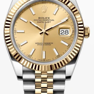 ROLEX DATEJUST 41 JUBILEE BRACELET, TWO TONE (YELLOW GOLD), CHAMPAGNE DIAL, 126333
