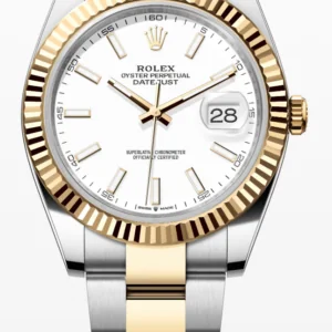 ROLEX DATEJUST 41, OYSTER BRACELET, TWO TONE (YELLOW GOLD), WHITE STICK DIAL, 126333 Regular price
