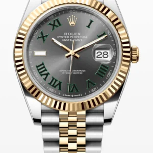 ROLEX DATEJUST 41 JUBILEE BRACELET, TWO TONE (YELLOW GOLD), WIMBLEDON DIAL, 126333