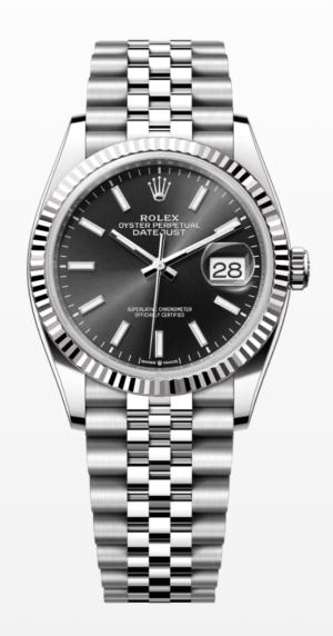 ROLEX DATEJUST 36, OYSTER, 36MM, JUBILEE, BLACK STICK DIAL, REFERENCE 126234