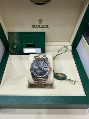 Rolex Datejust 41, Oyster, 41mm, Oystersteel and Everose Gold (Ref. 126331) Wimbledon Dial - Image 3