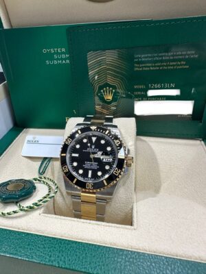 Rolex Steel and Gold Submariner Date Watch - Black Bezel - Black Dial - 126613LN - Image 2