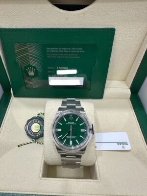 Rolex Perpetual 36, Oyster Bracelet, Green Dial, 36 mm, Oystersteel, 126000 - Image 2