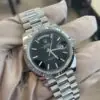 Rolex Day-Date 40, Oyster, 40mm, Platinium, Black dial, Fluted bezel, President Bracelet, ref 228236 - Image 2