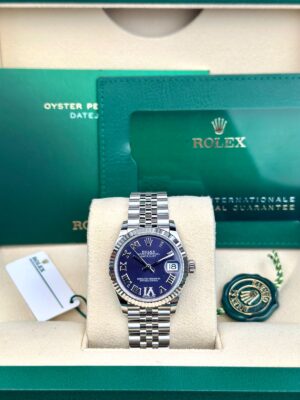 Rolex Datejust 31, Oyster, 31 mm, Oystersteel and white gold, Aubergine Diamonds Dial, Jubilee Bracelet ref. 278274 - Image 2