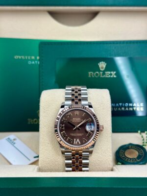 Rolex Datejust 31, Oyster, 31 mm, Oystersteel and Everose gold, Chocolate with diamonds Dial, Jubilee Bracelet ref. 278271 - Image 2